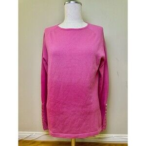 J. McLaughlin Women’s Crew Neck Long Sleeve Sweater Fuschia Pink Size S